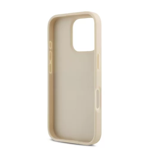 DKNY PU Leather Repeat Pattern Tonal Stripe tok, iPhone 16 Pro Max - rózsaszín
