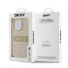 DKNY PU Leather Repeat Pattern Tonal Stripe tok, iPhone 16 Pro Max - rózsaszín
