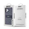 DKNY PU Leather Repeat Pattern Tonal Stripe tok, iPhone 16 - kék