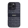 DKNY PU Leather Repeat Pattern Tonal Stripe tok, iPhone 16 Pro - kék
