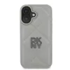 DKNY PU Leather Quilted Stack Logo tok, iPhone 16 - szürke