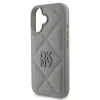 DKNY PU Leather Quilted Stack Logo tok, iPhone 16 - szürke