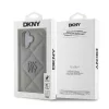 DKNY PU Leather Quilted Stack Logo tok, iPhone 16 - szürke
