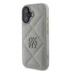 DKNY PU Leather Quilted Stack Logo tok, iPhone 16 Plus - szürke