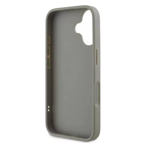 DKNY PU Leather Quilted Stack Logo tok, iPhone 16 Plus - szürke