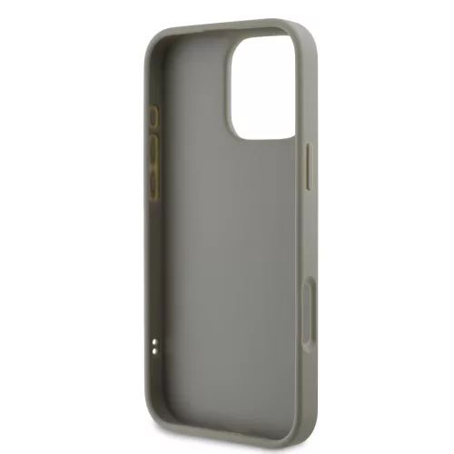 DKNY PU Leather Quilted Stack Logo tok, iPhone 16 Pro Max - szürke