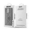 DKNY PU Leather Quilted Stack Logo tok, iPhone 16 Pro Max - szürke