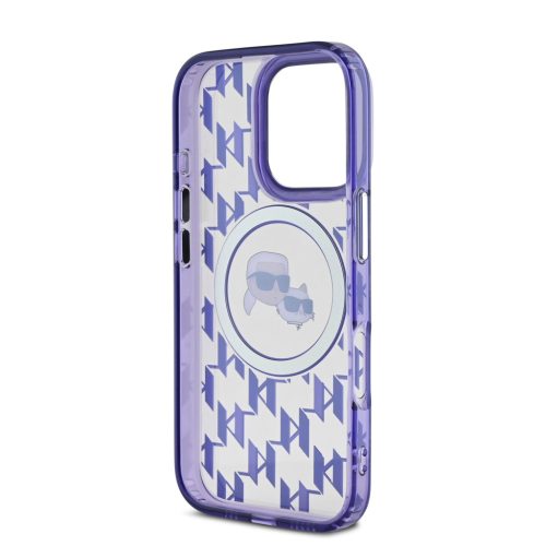 Karl Lagerfeld IML Monogram K&CH Heads MagSafe iPhone 16 Pro tok – lila