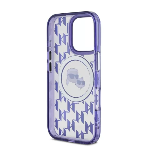 Karl Lagerfeld IML Monogram K&CH Heads MagSafe iPhone 16 Pro Max tok – lila