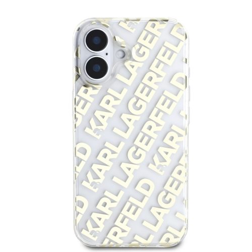 Karl Lagerfeld IML Electroplated Repeated Logo iPhone 16 tok – arany