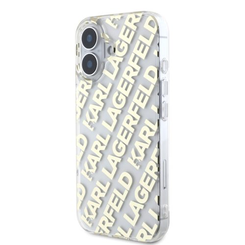 Karl Lagerfeld IML Electroplated Repeated Logo iPhone 16 tok – arany