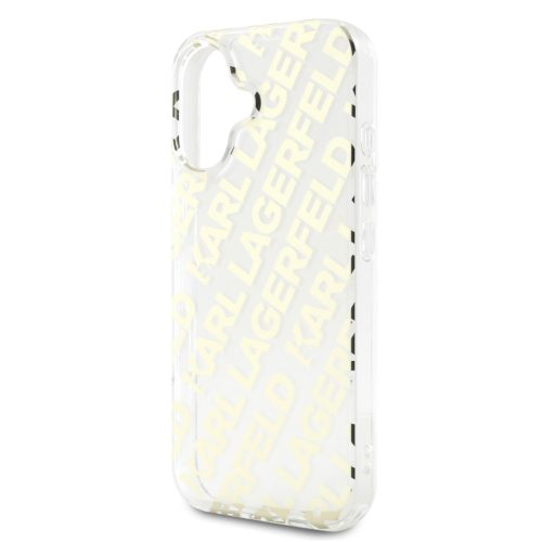 Karl Lagerfeld IML Electroplated Repeated Logo iPhone 16 tok – arany