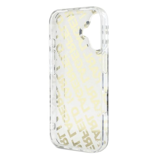 Karl Lagerfeld IML Electroplated Repeated Logo iPhone 16 tok – arany