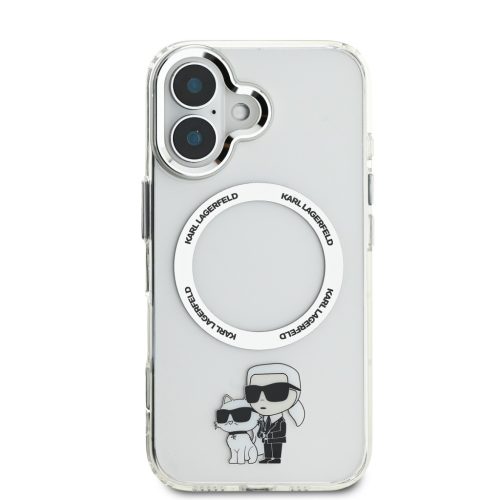 Karl Lagerfeld IML Karl and Choupette MagSafe tok, iPhone 16 Transparent