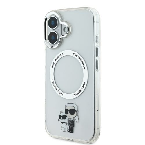 Karl Lagerfeld IML Karl and Choupette MagSafe tok, iPhone 16 Transparent