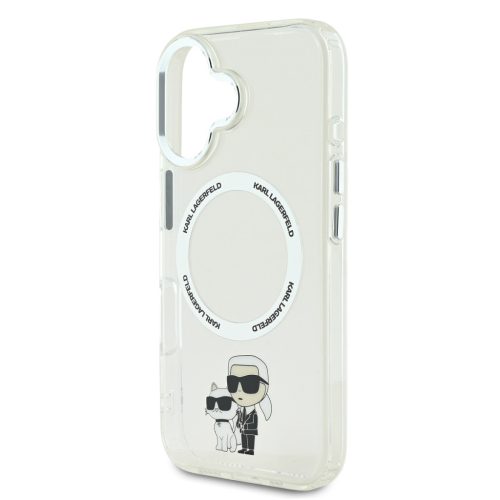 Karl Lagerfeld IML Karl and Choupette MagSafe tok, iPhone 16 Transparent