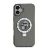 Karl Lagerfeld Ringstand Karl and Choupette MagSafe tok, iPhone 16 - fekete