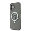 Karl Lagerfeld Ringstand Karl and Choupette MagSafe tok, iPhone 16 - fekete