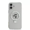 Karl Lagerfeld Ringstand Karl and Choupette MagSafe tok, iPhone 16 Plus - fehér
