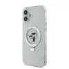 Karl Lagerfeld Ringstand Karl and Choupette MagSafe tok, iPhone 16 Plus - fehér