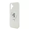 Karl Lagerfeld Ringstand Karl and Choupette MagSafe tok, iPhone 16 Plus - fehér