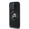 Karl Lagerfeld Liquid Silicone K&CH Heads MagSafe tok, iPhone 16 Pro Max - fekete