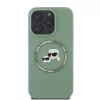 Karl Lagerfeld Liquid Silicone K&CH Heads MagSafe tok, iPhone 16 Pro Kaki