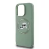 Karl Lagerfeld Liquid Silicone K&CH Heads MagSafe tok, iPhone 16 Pro Kaki