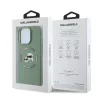 Karl Lagerfeld Liquid Silicone K&CH Heads MagSafe tok, iPhone 16 Pro Kaki