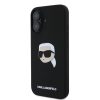 Karl Lagerfeld Liquid Silicone Karl Head MagSafe iPhone 16 tok – fekete