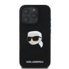 Karl Lagerfeld Liquid Silicone Karl Head MagSafe iPhone 16 Pro tok – fekete