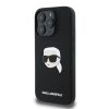 Karl Lagerfeld Liquid Silicone Karl Head MagSafe iPhone 16 Pro tok – fekete