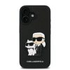 Karl Lagerfeld PU Saffiano Karl and Choupette tok, iPhone 16 - fekete