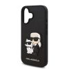 Karl Lagerfeld PU Saffiano Karl and Choupette tok, iPhone 16 - fekete
