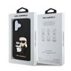 Karl Lagerfeld PU Saffiano Karl and Choupette tok, iPhone 16 - fekete