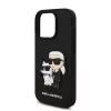 Karl Lagerfeld PU Saffiano Karl and Choupette tok, iPhone 16 Pro Max - fekete