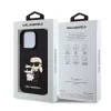 Karl Lagerfeld PU Saffiano Karl and Choupette tok, iPhone 16 Pro Max - fekete