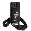 Karl Lagerfeld Saffiano Crossbody iPhone 16 Pro tok – fekete