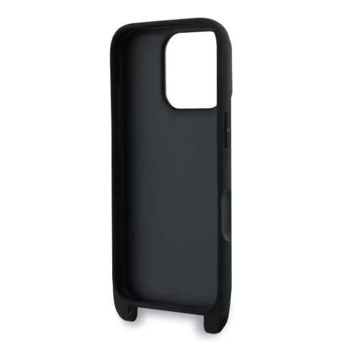 Karl Lagerfeld Saffiano Crossbody Popruh Karl And Choupette tok, iPhone 16 Pro Max - fekete -