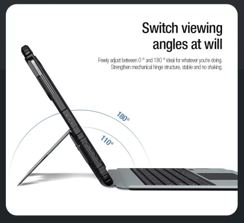 Nillkin Bumper Combo Keyboard (Backlit Version) tok – Apple iPad Pro 13 (2024/25) – fekete