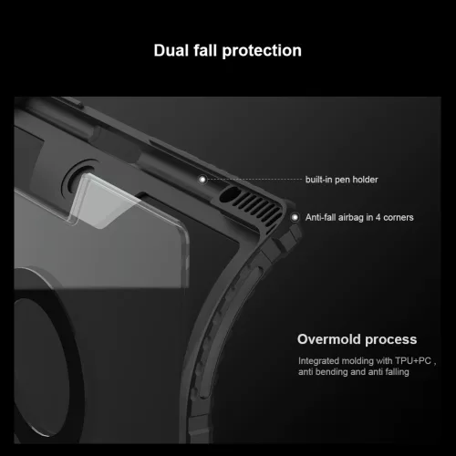 Nillkin Bumper Link Keyboard (Backlit Version) tok – Apple iPad Pro 13 (2024/25) – fekete