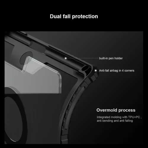 Nillkin Bumper Link Keyboard (Backlit Version) tok – Apple iPad Pro 11 (2024/25) – fekete