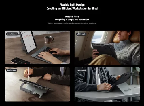 Nillkin Bumper GO Keyboard (Backlit Version) tok – Apple iPad Pro 11 (2024/25) – fekete