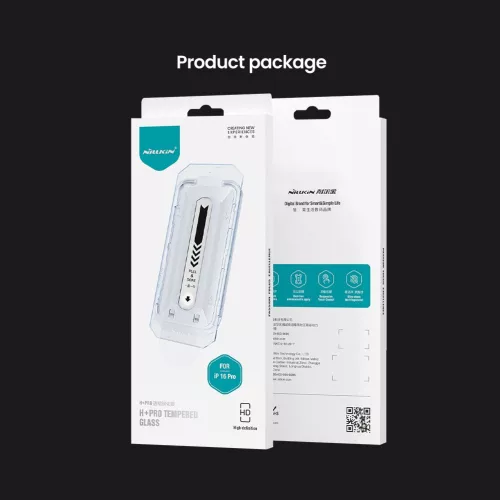 Nillkin H+ PRO 2.5D üvegfólia Apple iPhone 16 Pro készülékhez (applikátorral)