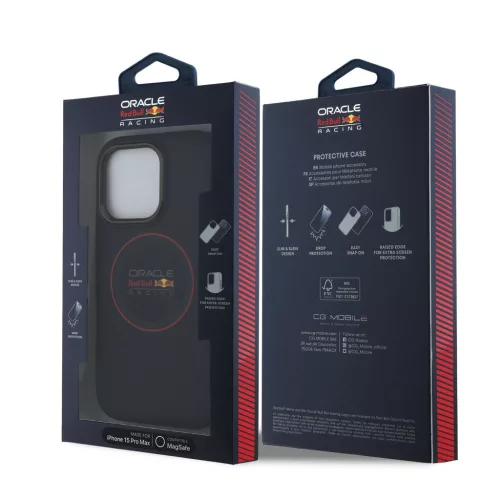 Red Bull PC/TPU Red Ring MagSafe tok, iPhone 15 Pro Max - sötétkék