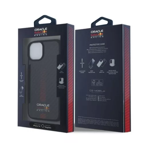 Red Bull Carbon Powerbar MagSafe tok, iPhone 14 - fekete