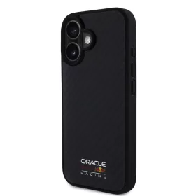 Red Bull Carbon Shiny Logo MagSafe tok, iPhone 16 - fekete