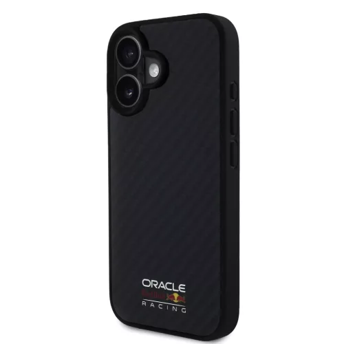 Red Bull Carbon Shiny Logo MagSafe tok, iPhone 16 - fekete