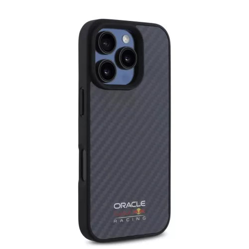 Red Bull Carbon Shiny Logo MagSafe tok, iPhone 16 Pro Max - fekete