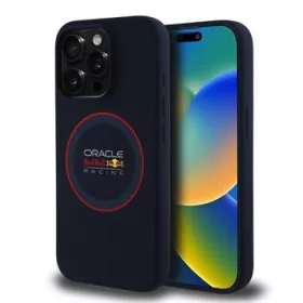   Red Bull Silicone Red Ring MagSafe tok, iPhone 15 Pro - sötétkék